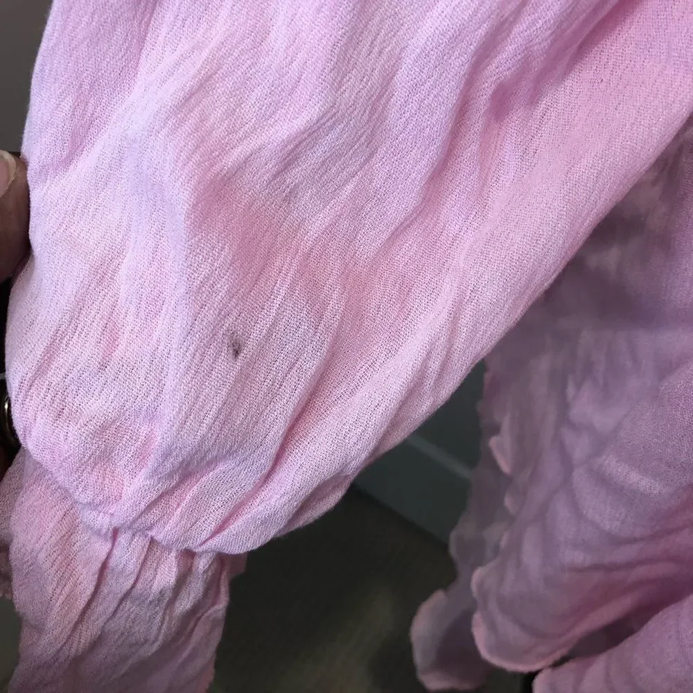 Pink ruffle wrap top dress, size xl - Picture 4 of 14